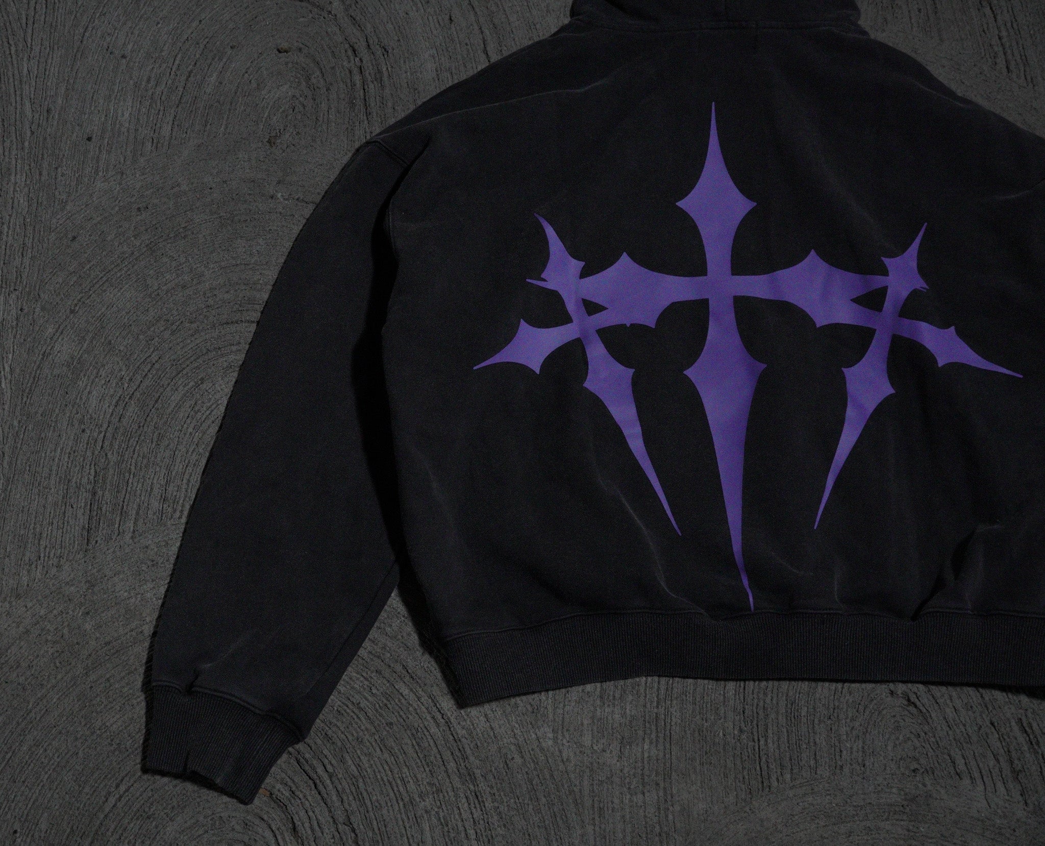 DARK SOUL BLACK AND PURPLE HOODIE